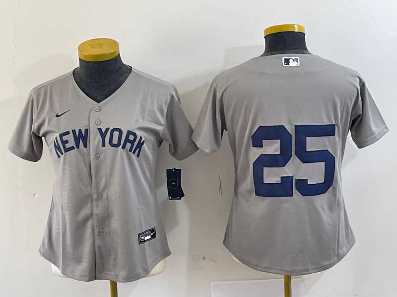 Women's New York Yankees #25 Gleyber Torres Gray Stitched Cool Base Nike Jersey,We sell and wholesale Women's New York Yankees #25 Gleyber Torres Gray Stitched Cool Base Nike Jersey on line form chian!